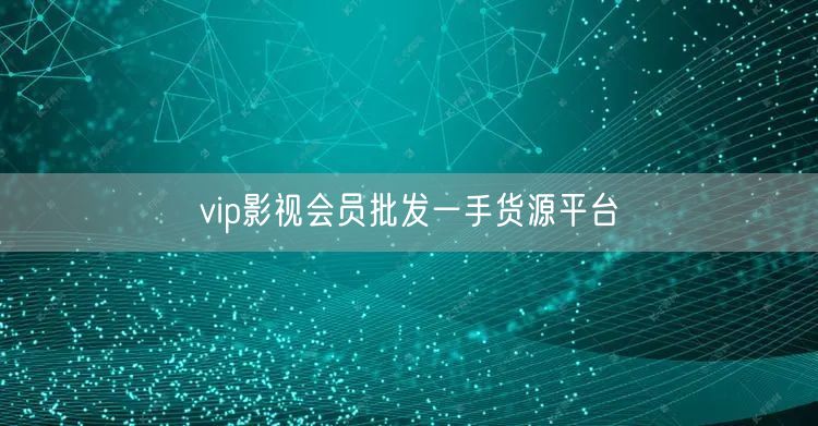 vip影视会员批发一手货源平台