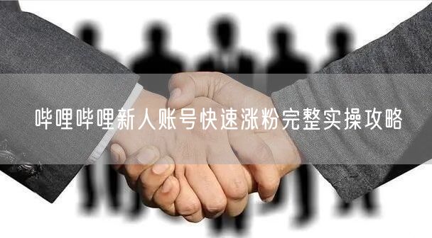 哔哩哔哩新人账号快速涨粉完整实操攻略