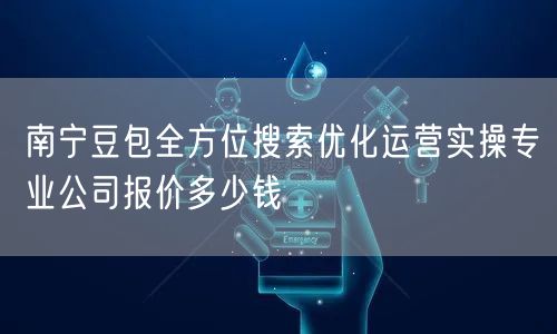 南宁豆包全方位搜索优化运营实操专业公司报价多少钱