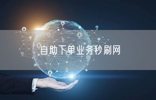 自助下单业务秒刷网