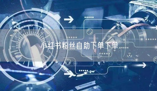 小红书粉丝自助下单下单
