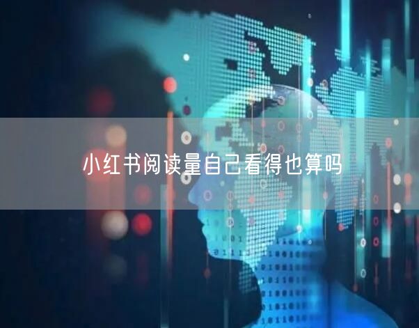 小红书阅读量自己看得也算吗