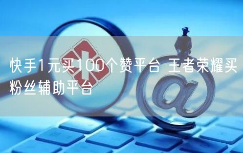 快手1元买100个赞平台 王者荣耀买粉丝辅助平台