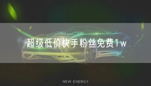 超级低价快手粉丝免费1w