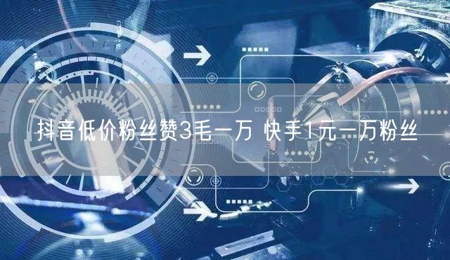 抖音低价粉丝赞3毛一万 快手1元一万粉丝